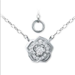 Giani Bernini Cubic Zirconia Rose Cluster Pendant Necklace In Sterling Silver